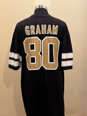 Jimmy Graham New Orleans Saints NFL Jersey Mens 2XL Black Gold